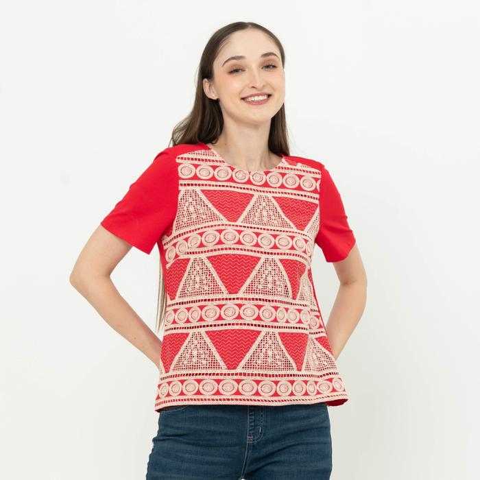 Gambar *Ready Stok* SISTER'S - Atasan Kaos Y8585 (ZE) - Merah, M dari Sisters Fashion Group undefined Tokopedia