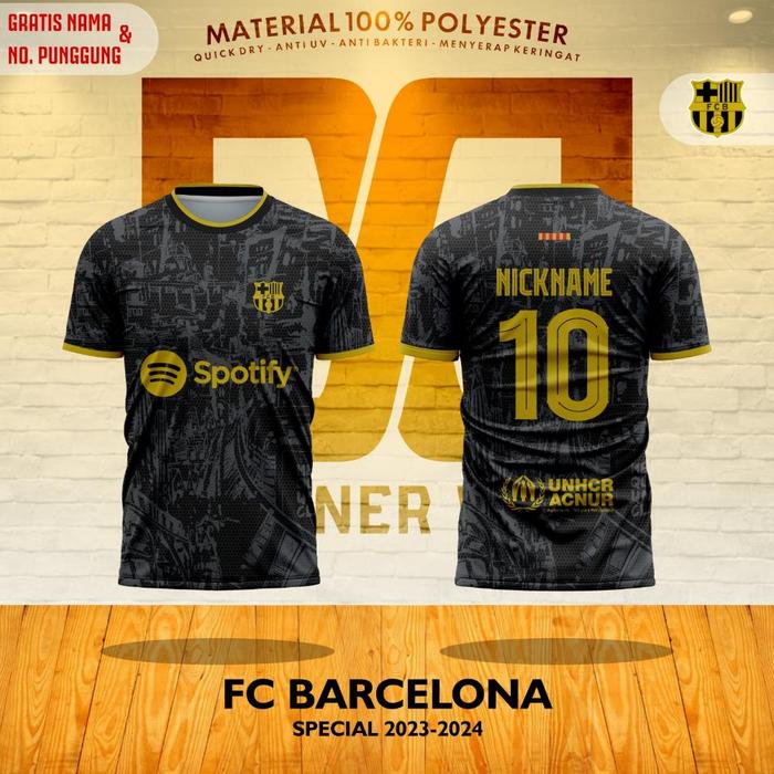 Gambar ORIGINAL Jersey Kaos Baju Atasan SUPORTER BARCELONA SPECIAL KIT 2023/2024 - Atasan Anak, S dari nashazeya undefined Tokopedia