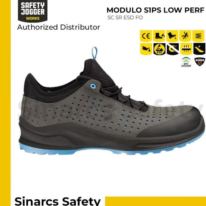 Gambar Sepatu Safety Jogger Modulo S1Ps Low Perf - Grey/ Abu-Abu [Terlaris] [Terbaru] - Size 40 dari Myesha IND undefined Tokopedia