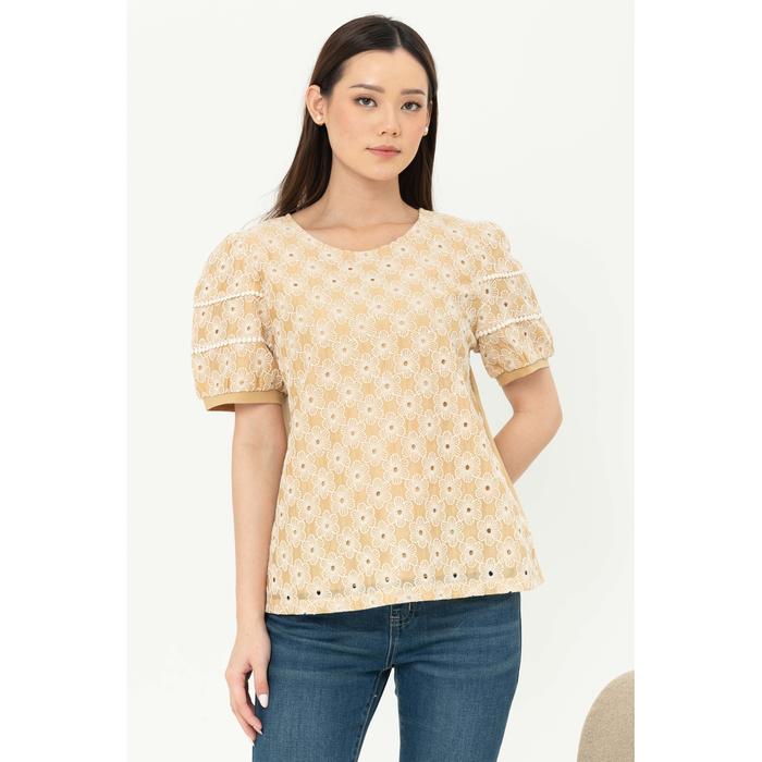 Gambar *Ready Stok* SISTER'S - Atasan Katun Kombi Kaos Y8583 (ZEZ) - Cokelat Muda, 3L dari Sisters Fashion Group undefined Tokopedia