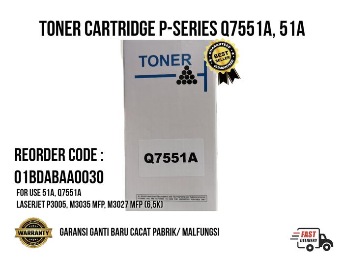 Gambar Toner Catridge P-SERIES 51A 51X Q7551A P3005 P3005D P3005N M3035 M3027 - BIASA51APSERIES dari KARUNIA TONER undefined Tokopedia