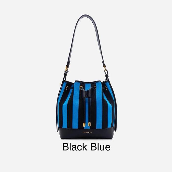 Gambar PO CHRISTY NG Adira Bucket Bag Handbag Hand Handle Top Tas Tenteng Sling Shoulder ORIGINAL 100% MALAYSIA - Black Blue dari abdulmaskur undefined Tokopedia