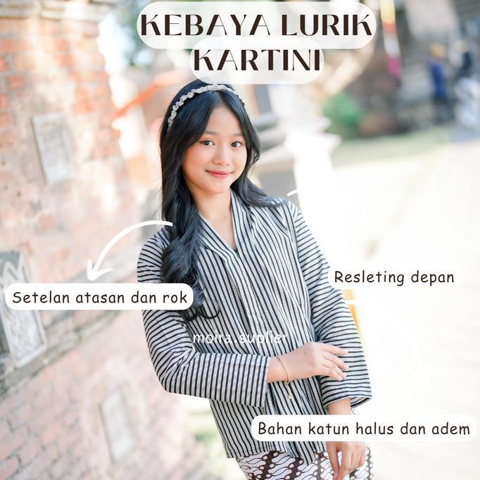 Gambar BAJU ADAT JAWA ANAK PEREMPUAN KEBAYA LURIK KARTINI ENCIM KATUN PREMIUM MODERN - ABU, XL dari galery111 undefined Tokopedia