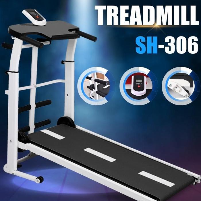 Jual HTD Sport Treadmill Manual Treamill Lipat Alat Olahraga