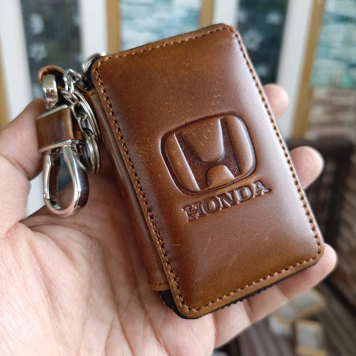 Gambar dompet kunci remote keyless mobil Honda kulit asli dompet STNK - mocca dari mfahrishop undefined Tokopedia