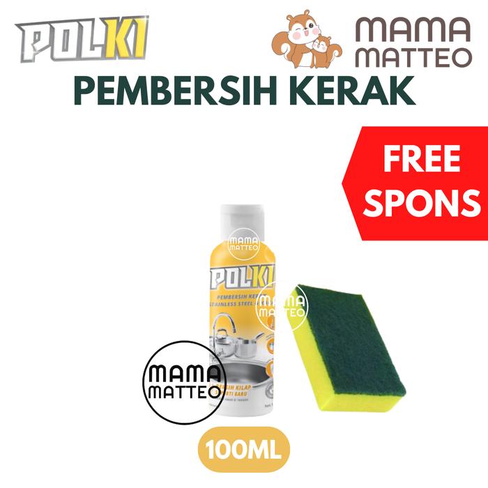 Gambar POLKI Pembersih Kerak Stainless Steel & Kaca / 100 ML - Polki 100+Spons dari mamamatteoid undefined Tokopedia