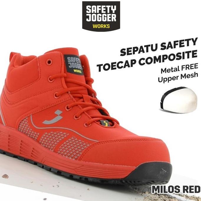 Gambar Safety Jogger Works Milos S1P Mid Red Metal Free Sepatu Septi Kerja Proyek Pabrik Shoes Sporty Merah Boots Pria [Terlaris] [Terbaru] - 38 dari Myesha IND undefined Tokopedia