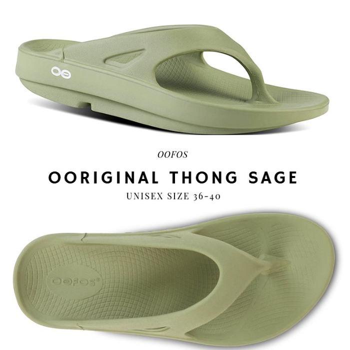 Gambar Sendal Oofos Unisex Sandal Ooriginal Thong - Sage, 36 dari CELOSIA-STORE undefined Tokopedia