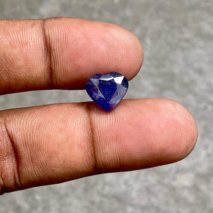 Jual Natural Blue Sapphire Corundum Batu Blue Safir Africa Heart