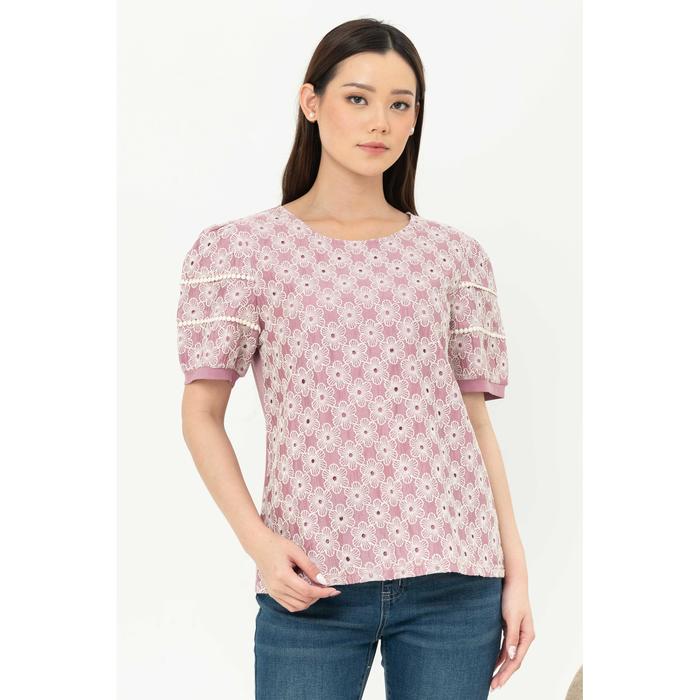 Gambar *Ready Stok* SISTER'S - Atasan Katun Kombi Kaos Y8583 (ZEZ) - Ungu, XL dari Sisters Fashion Group undefined Tokopedia