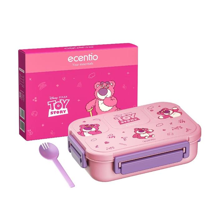 Gambar [Lotso & Stitch] ecentio Disney Original kotak makan anak lucu aesthetic 4 sekat kotak bekal anti tumpah 1000ml tempat makan anak sekolah BPA free/Free lunch box Sendok - Lotso lunch box dari AuroraOficial undefined Tokopedia