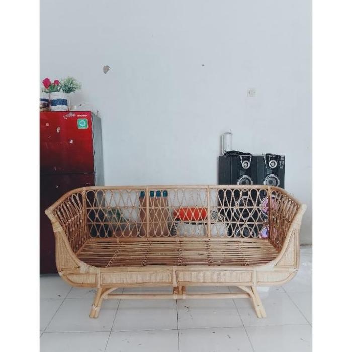 Gambar SET SOFA SEATER DEKORASI WEBBING ROTAN ALAMI AGAM ZAKY FURNITURE TYPE 3 / DESAIN MINIMALIS ESTETIK EKSPOR - TANPA BANTAL dari CV Central zone undefined Tokopedia
