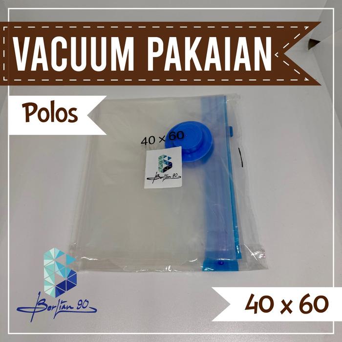Gambar Plastic Baju Vacuum Bag Plastik/ Vacum Bag Travel Serbaguna / Vacuum Compression bag + Pompa - 40X60 dari Plastik Opp Berlian 90 undefined Tokopedia