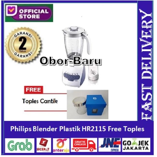 Gambar Philips Blender 2 Liter Plastik HR2115 - Putih - Free toples dari OborBaru undefined Tokopedia
