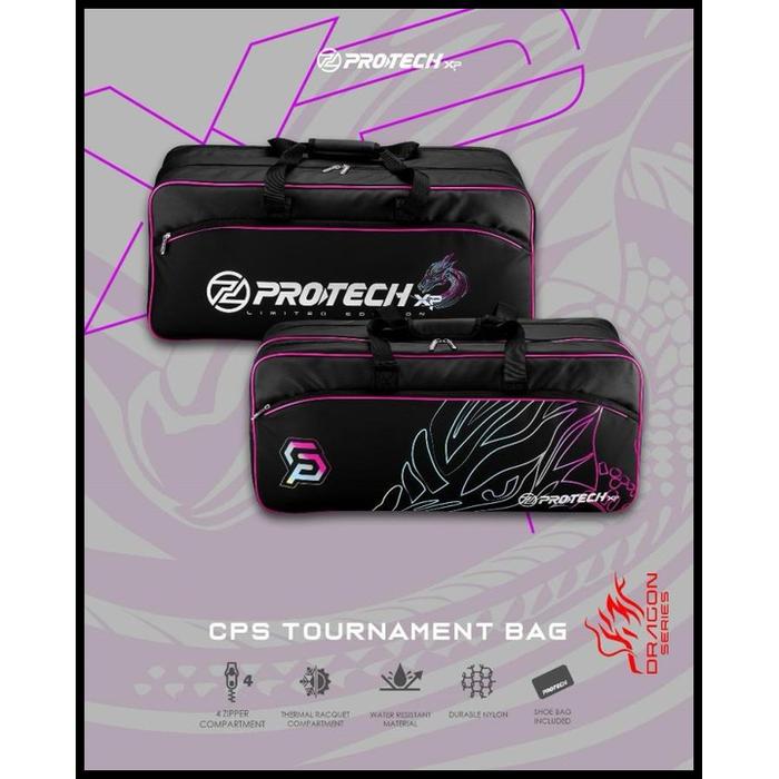 Gambar Tas Badminton Protech Chan Peng Soon X Dragon Series Limited Edition | 4 Zips Professional Racket Bag With Thermal Compartment Terbaru dari botengstoree. undefined Tokopedia