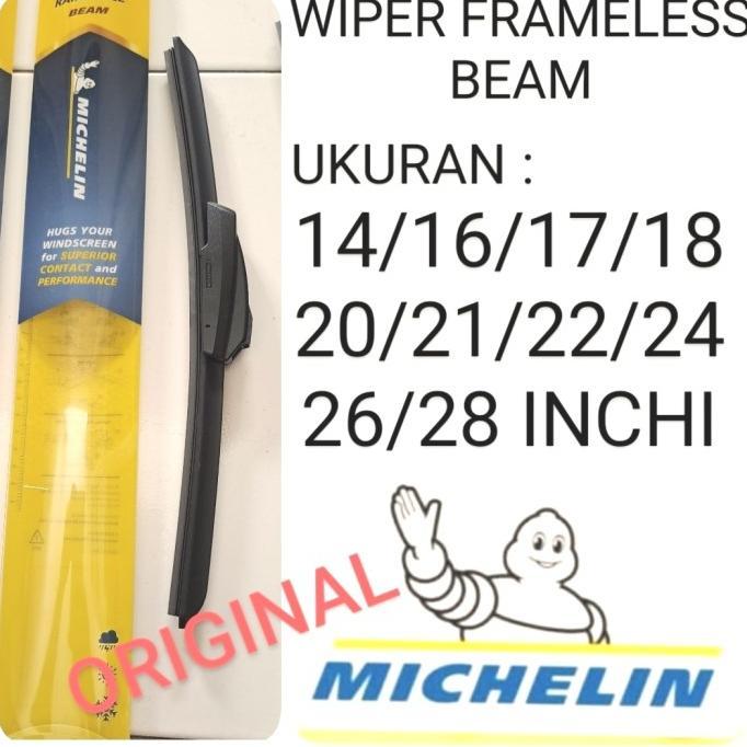 Gambar Wiper Mobil Michelin Rainforce Beam / Full Karet Terlaris Kuy! - 14 IN dari DDG MOBIL undefined Tokopedia