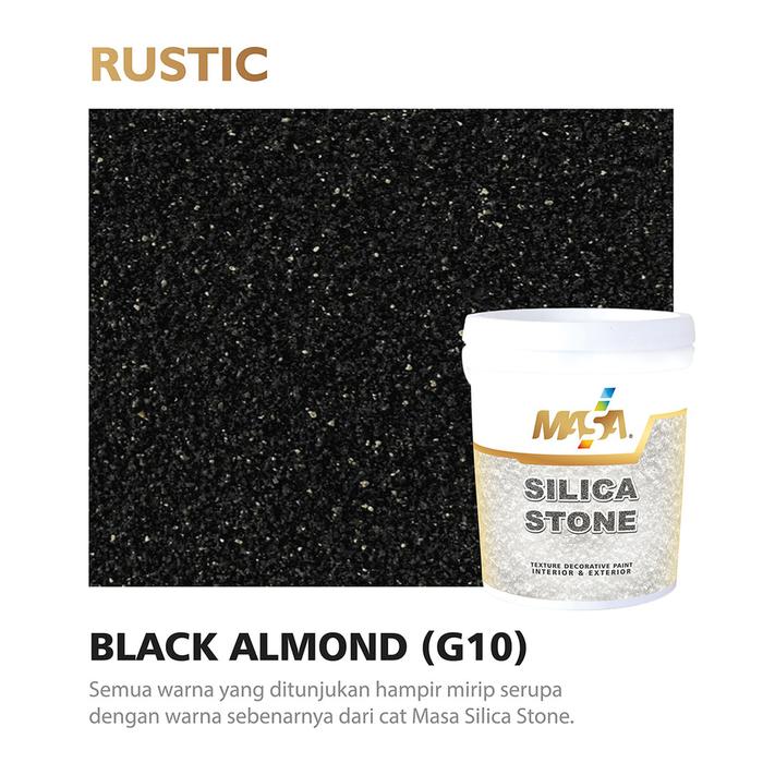 Gambar CAT TEXTURE MASA SILICA STONE 5.4KG MEWAH DAN BERKUALITAS UNTUK INTERIOR & EXTERIOR - Black Almond dari MASA BUILDING SOLUTION undefined Tokopedia