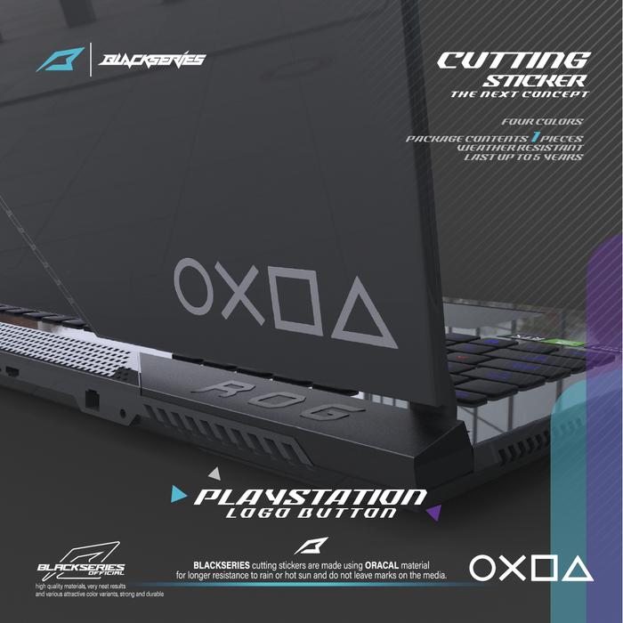 Gambar BLACKSERIES | Stiker Cutting Console Game OXO | Sticker Button LOGO - Silver Matte, Large 16cm dari Blackseries Official Store undefined Tokopedia