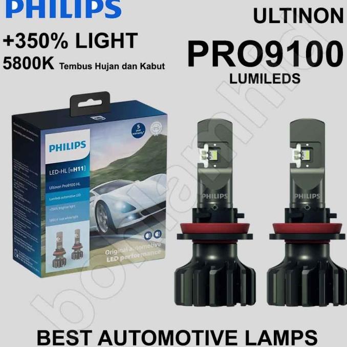 Gambar ready Lampu LED Philips Ultinon PRO9100 H4 H11 H16 HB3 H7 H1 H3 HB4 pro 9100 - PRO9100 HB3/HB4 dari Hijauww undefined Tokopedia
