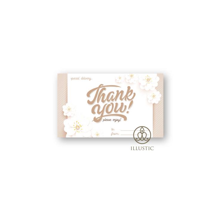 Gambar Kartu Ucapan Terima Kasih Selamat Menikmati Thank You Please Enjoy (isi 21 pcs) - I dari Illustic Gifts and Hampers undefined Tokopedia