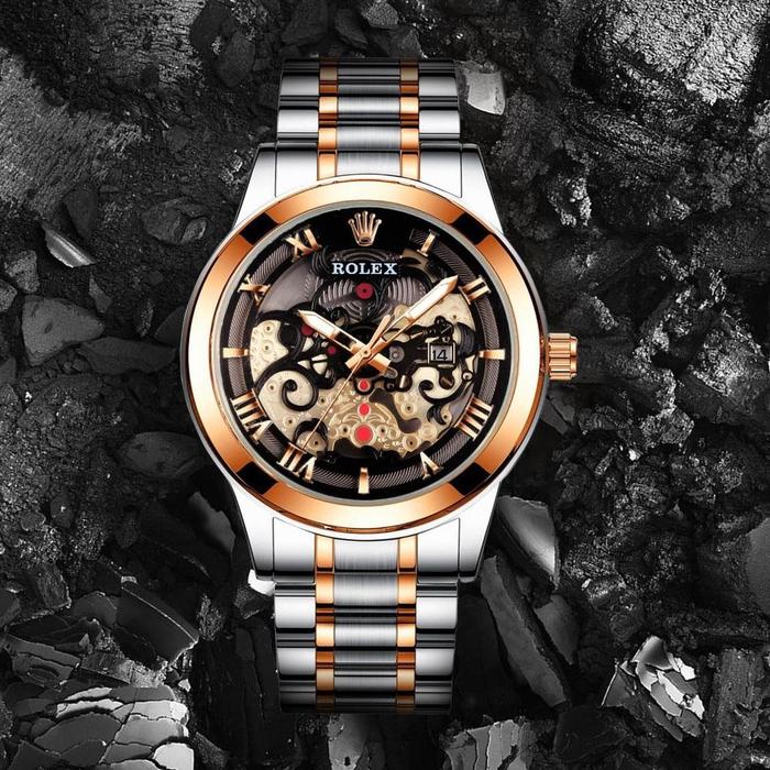 Gambar New Jam Tangan Pria Rolex Batik Rantai - KombiR Hitam dari radianstoreid undefined Tokopedia