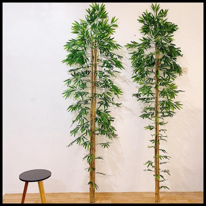 Gambar READY TERLARIS TANAMAN BAMBU ARTIFICIAL TINGGI DEKORASI RUMAH / POHON ARTIFICIAL BAMBU TINGGI - Hijau Tanpa Pot, XXL 200 cm ++ dari Asli0821 undefined Tokopedia