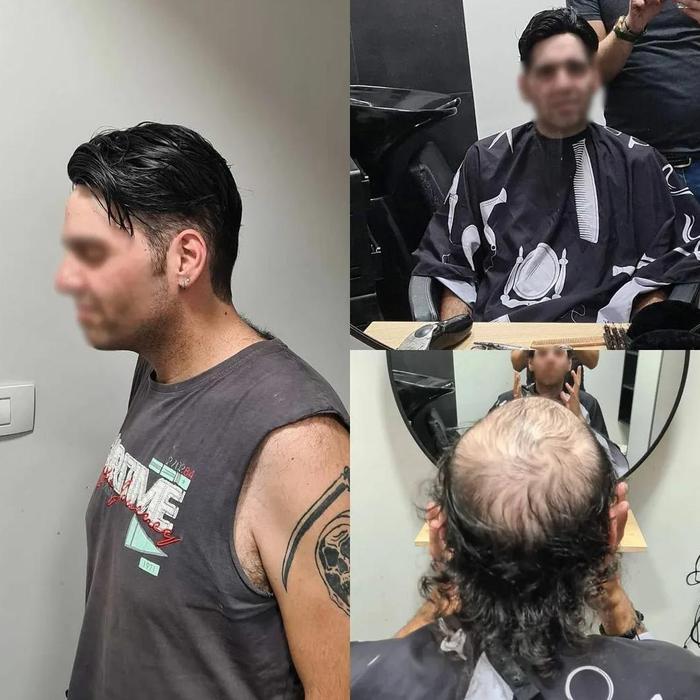 Jual HairPiece Wig Men Toupee Human Hair Wig Natural Handmade Mens