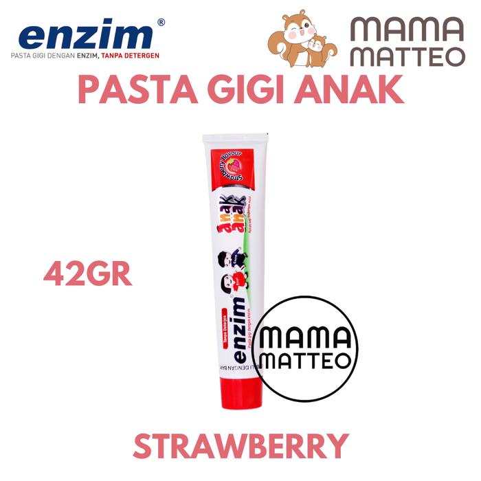 Gambar ENZIM Pasta Gigi Anak / Kids Tooth Paste Odol Anak Rasa Buah / BANDUNG - Strwbry 42gr, ENZIM ANAK dari mamamatteoid undefined Tokopedia