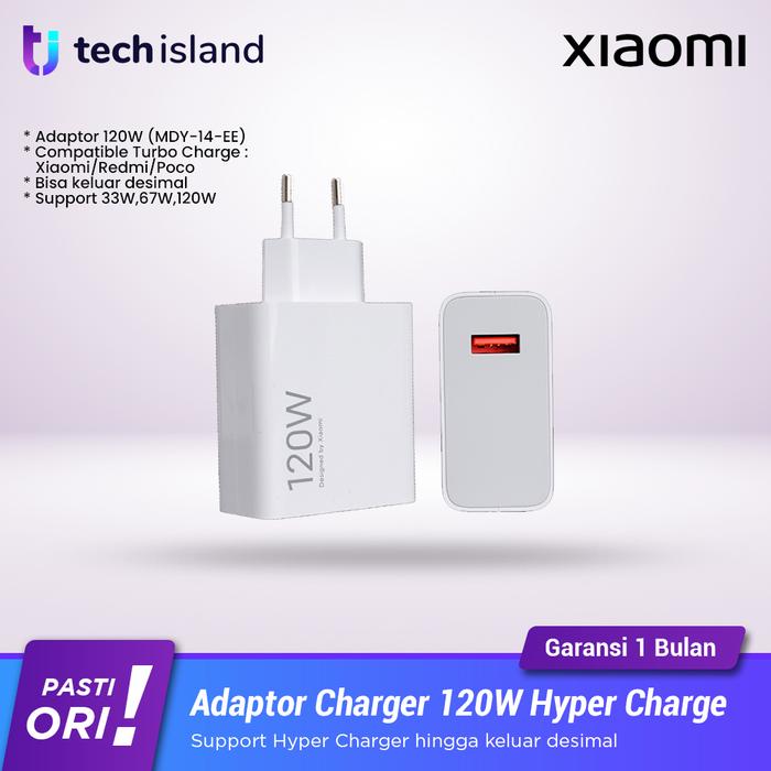 Gambar Xiaomi Charger 33W 67W 120W Turbo Charger Kabel Data 3A 6A Turbo Charge Hyper Charge Dart Charge for Xiaomi Poco Redmi - Adaptor 120W dari Tech Island undefined Tokopedia