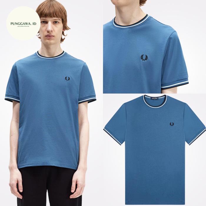 Gambar Fred Perry Ribs basic Tshirt Unisex - Biru, M dari PGW.IND undefined Tokopedia