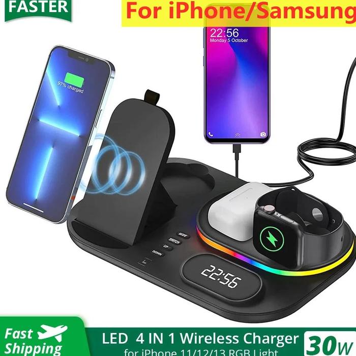 Jual 30W in Wireless Charger Stand For IPhone 14 13 12 11 X