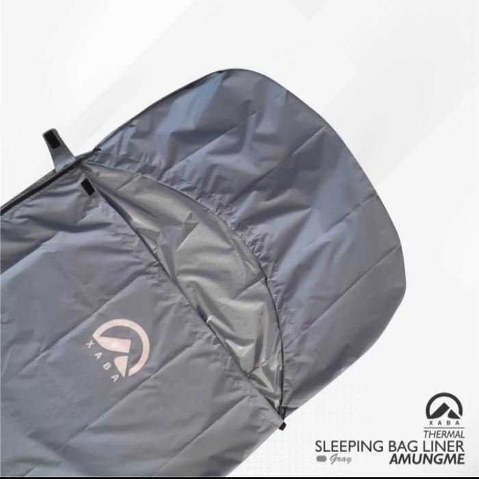 Gambar XABA Sleeping Bag Liner - Amungme - Thermal Blanket - Big Size - Abu-abu dari XABA undefined Tokopedia