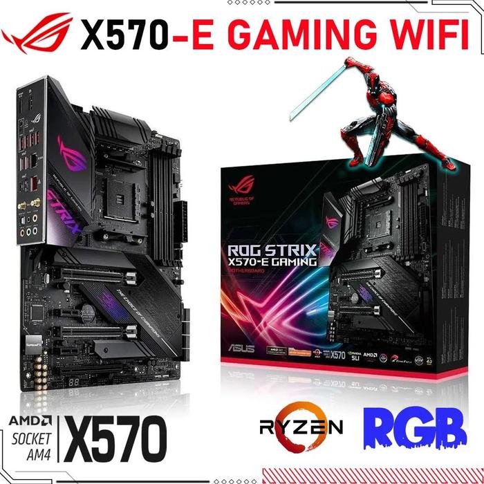 Asus Rog Strix X570-e Gaming Wifi Socket Am4 Motherboard Pci-e 40 128gb  Ddr4 Support Amd X570 Atx Placa-me New