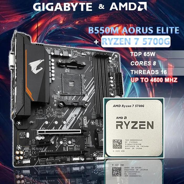 Socket Am4 Amd Ryzen 5700g Amd Ryzen 5700g R7 5700g Cpu Gigabyte