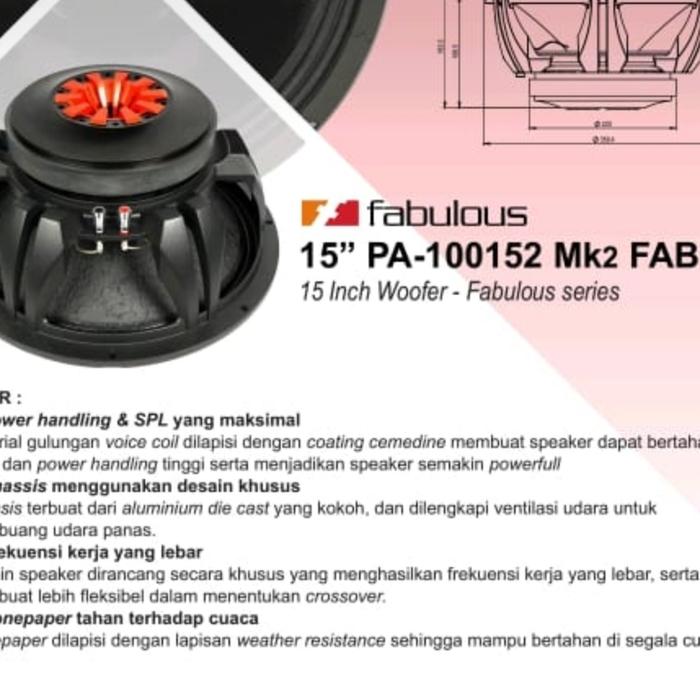 Gambar SPEAKER SUBWOOFER ACR PA 100152 MK I SW FABULOUS 15 INCH dari Quality Electronic undefined Tokopedia