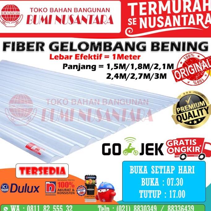 Gambar ATAP ASBES FIBER BENING MACAM UKURAN TRANSPARAN PIBER GELOMBANG KECIL murah - TRANSPARAN, 1,5M dari tb afra jaya undefined Tokopedia