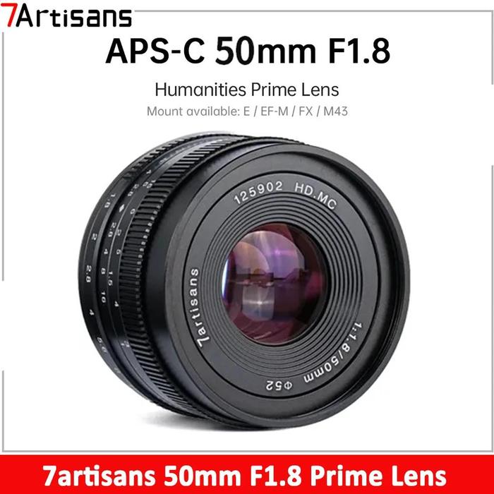 Jual 7Artisans 50Mm ApsC Large Aperture Portrait Prime Lens