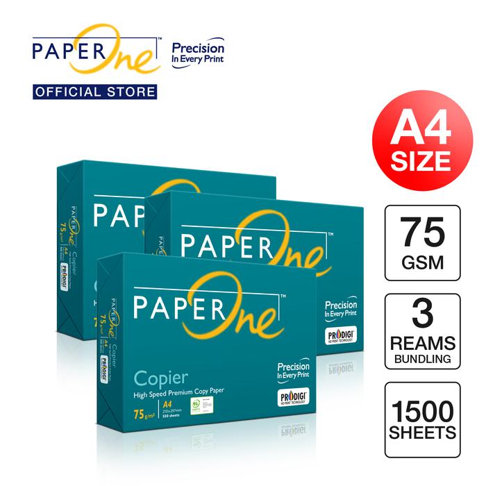 Promo PaperOne Kertas A4 75gr Copier 3 Rim (1500 lembar) Kertas HVS ...