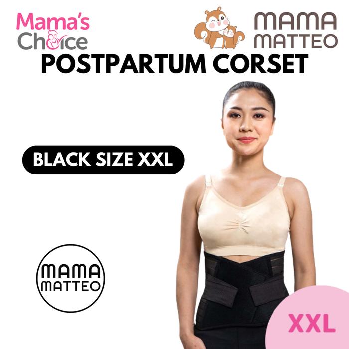 Gambar MAMA'S CHOICE Postpartum Adjustable Corset / Korset Melahirkan Lahiran - XXL Black, MC Korset dari mamamatteoid undefined Tokopedia