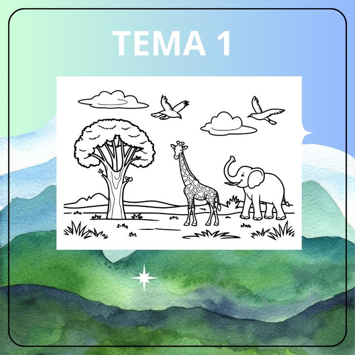 Gambar KERTAS MEWARNAI ANAK / COLORING BOOK / KERTAS GAMBAR / BUKU GAMBAR - A4 VERSI PEMANDANGAN ALAM - 1, A4 dari Samxstore undefined Tokopedia