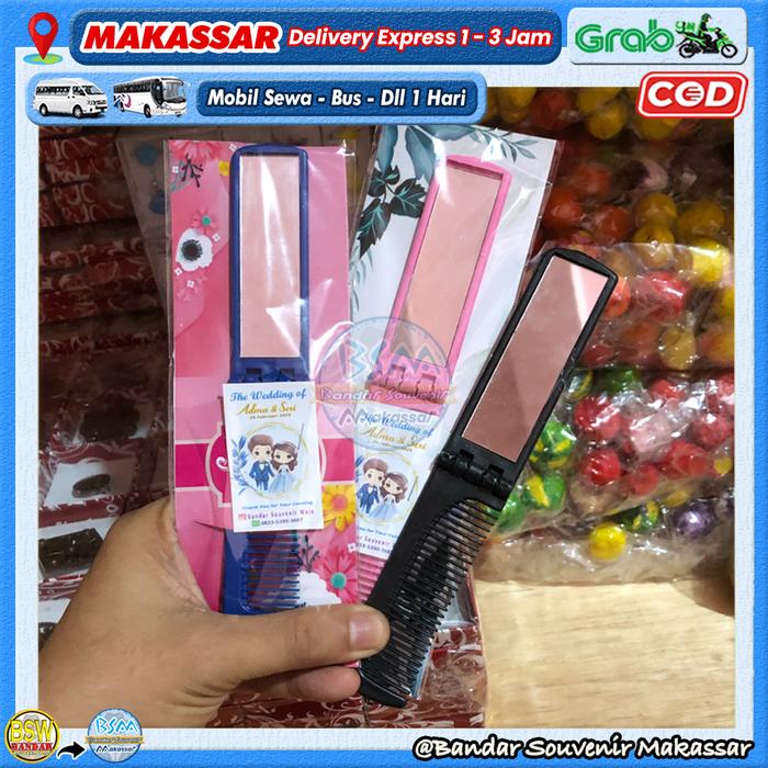 Gambar ( isi 50 pcs ) Souvenir Kaca CERMIN SISIR LIPAT kemasan Kemas ALAS Sovenir Suvenir Sauvenir Pernikahan Nikahan Nikah Termurah Murah Unik Makassar Mamuju Manado Gorontalo Palu Kendari - PAKAI, DATA ORDER dari Bandar Souvenir Makassar undefined Tokopedia