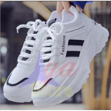Gambar Sepatu Sneaker Wanita Fashion FILLA GARIS BG-860 - Putih Hitam, 37 dari Kedai Rizki 87 undefined Tokopedia