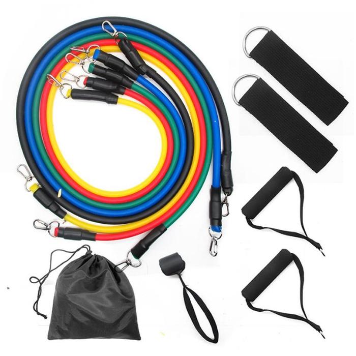 Gambar 11PCS Pita Resistensi Kebugaran/New Power Resistance Band Set/Senam Perut/Tali Tarik Karet Gym Yoga Fitness Alat Olahraga Chest Shoulder - One set dari MAHKOTA ESTETIC undefined Tokopedia