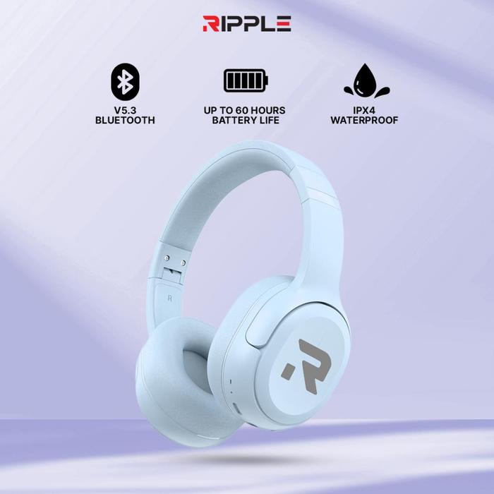 Gambar 【HOT】Ripple Headphone Bluetooth RHB A005-A006- A007 Noise Reduction High Quality Sound - 005-blue dari blezztuff undefined Tokopedia