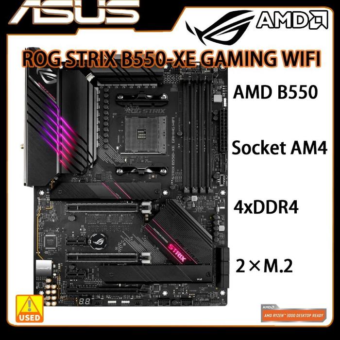 Asus Rog Strix B550-xe Gaming Wifi Amd B550 Motherboard Am4 Socket Support  4xddr4 128gb Pci-e 40 2m2 Sata Used Main Board