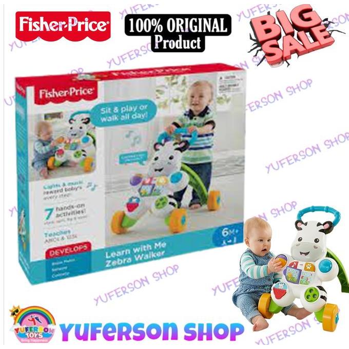 Jual Baby Walker Fisher Price Learn With Me Zebra Walker Mainan