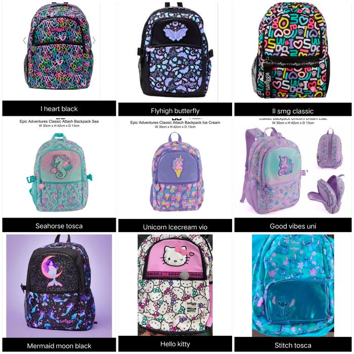 Gambar Tas Ransel Smiggle Anak Cewek- Cowok/ Tas Sekolah Anak SD/ Kado dari einstein toys shopp undefined Tokopedia