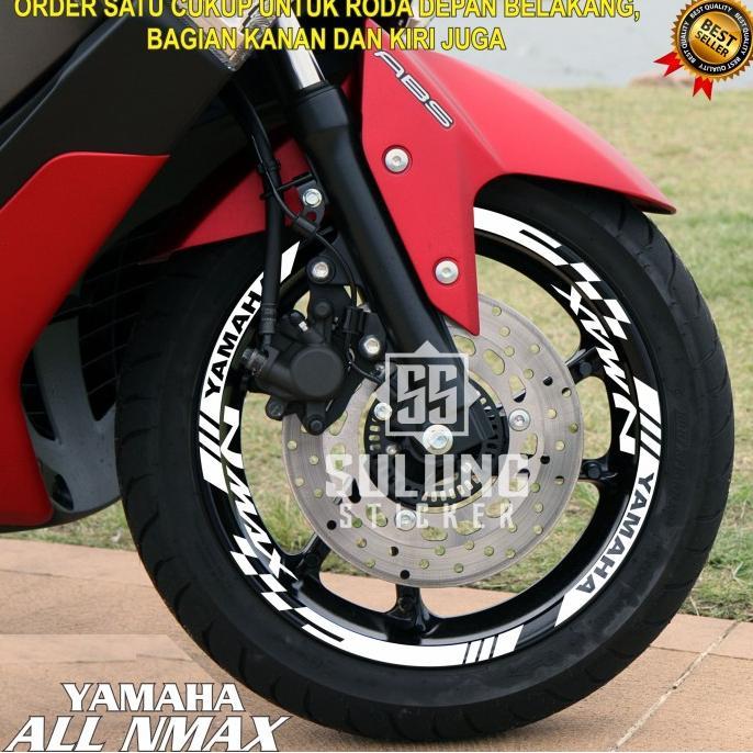 Gambar ready Sulung Stiker Velg Motor Yamaha Nmax All Variasi Aksesoris Reflektif murah - Putih dari emblem part undefined Tokopedia