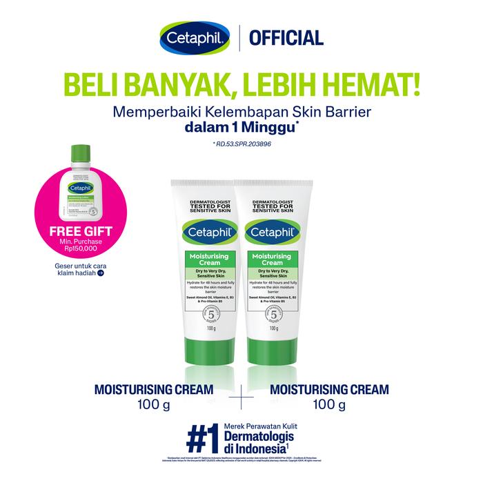 Gambar Cetaphil Moisturizing Cream 100g Twin Pack dari Cetaphil Indonesia undefined Tokopedia