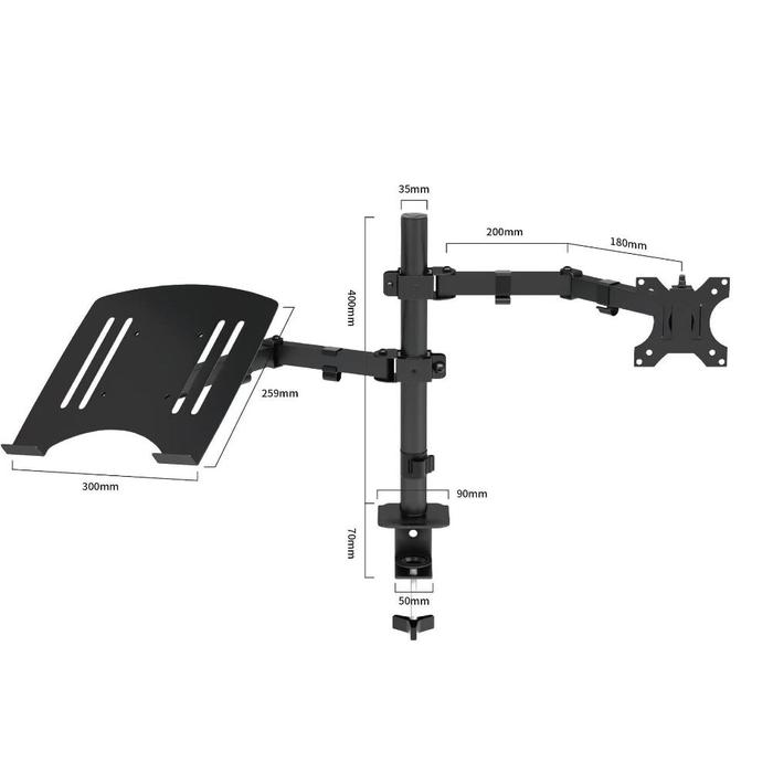 Gambar NEW Bracket Standing TV roda dorong LED TV 32- 85 Inci /Bracket standing roda LED TV - Dual Arm+Tray dari CV ARTFUL ALCHEMY undefined Tokopedia
